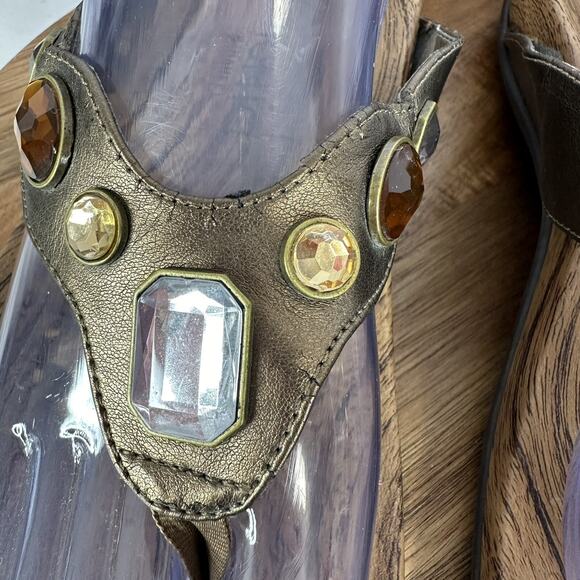 Vionic Sandal Womens 11 Brown Eve Beaded Orthoheel Comfort Cushion Bronze - Picture 5 of 13